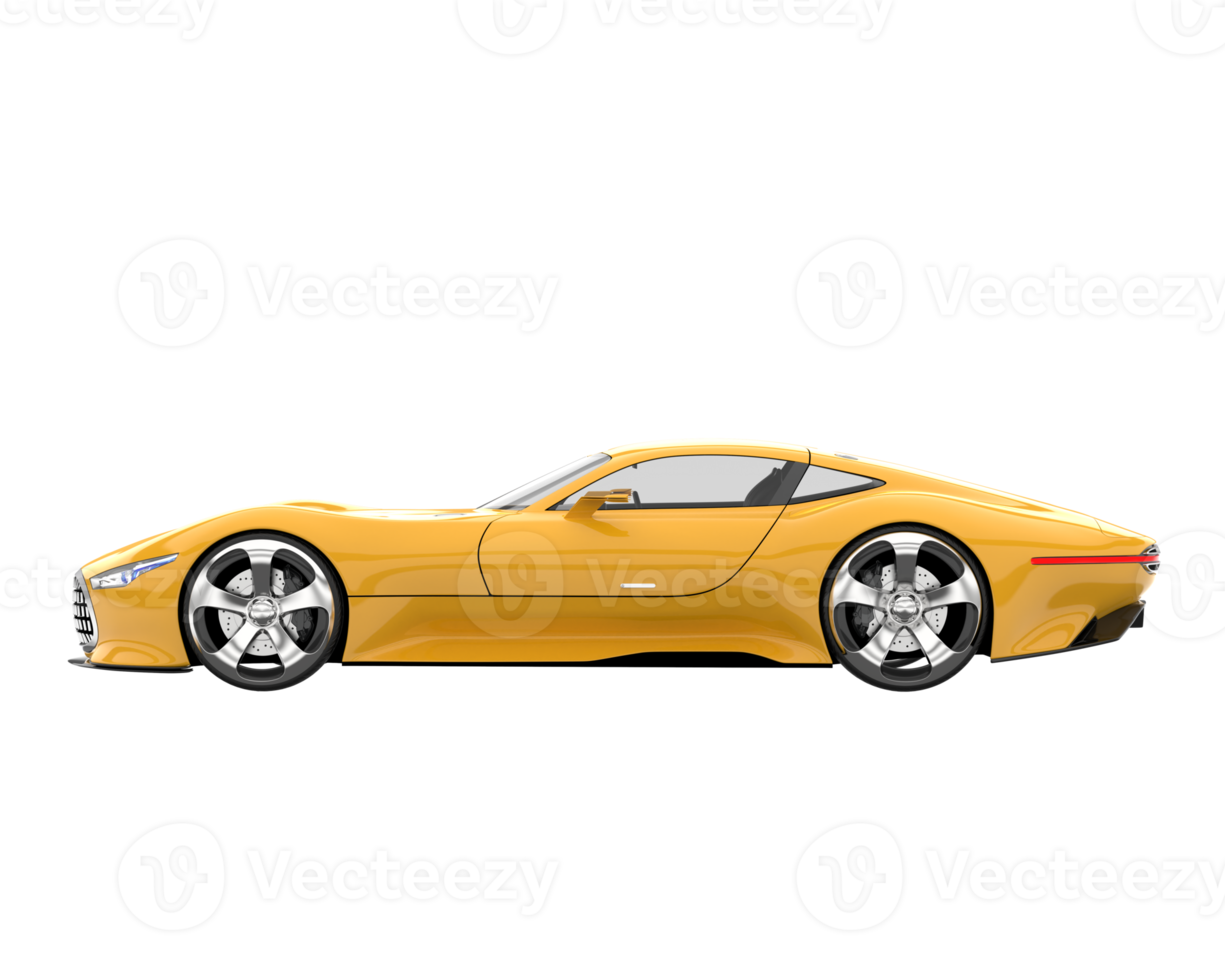 voiture de sport isolée sur fond transparent. rendu 3d - illustration png