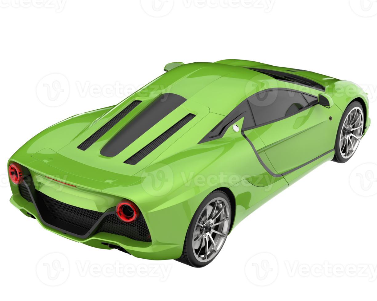 Sport car isolated on transparent background. 3d rendering - illustration png