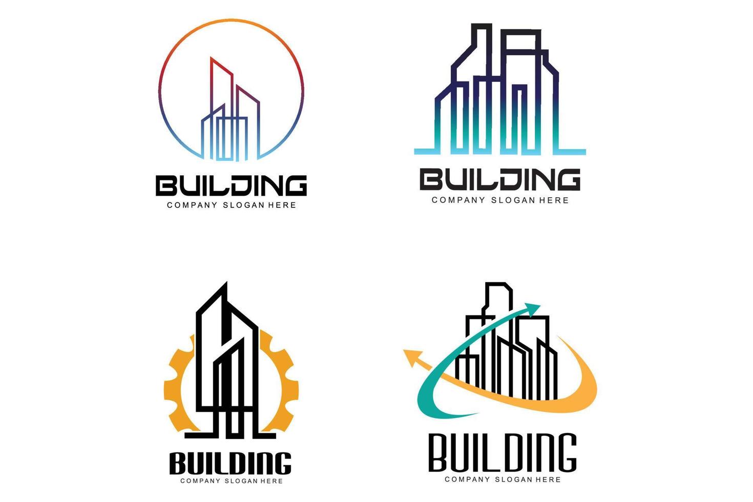 Home Design Logo, Building Logo, Property And Construction Company Icon vector