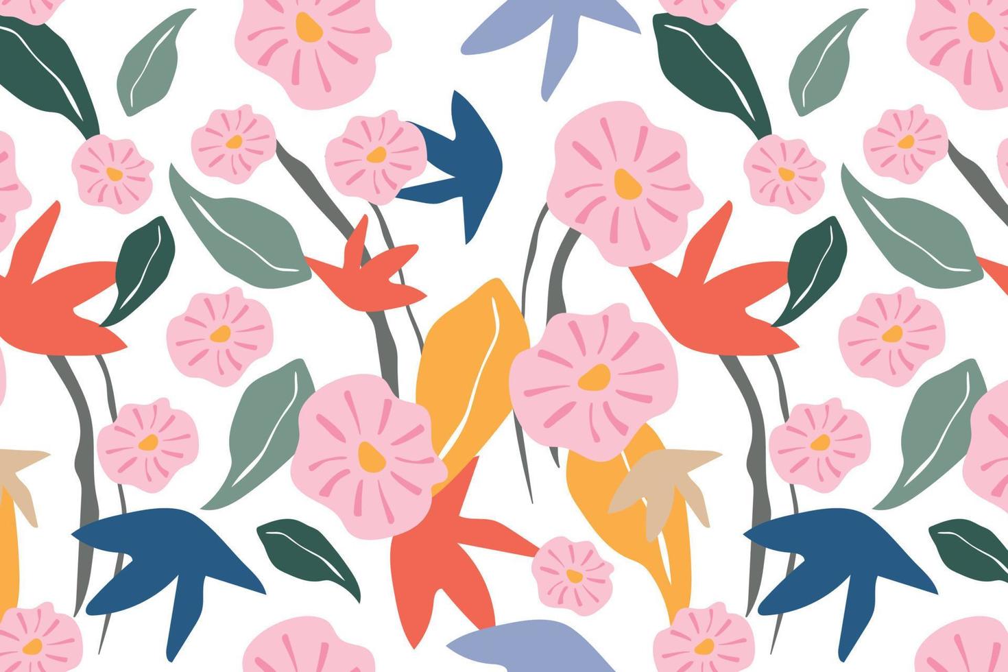 COLORED FLOWER PATTERN vector