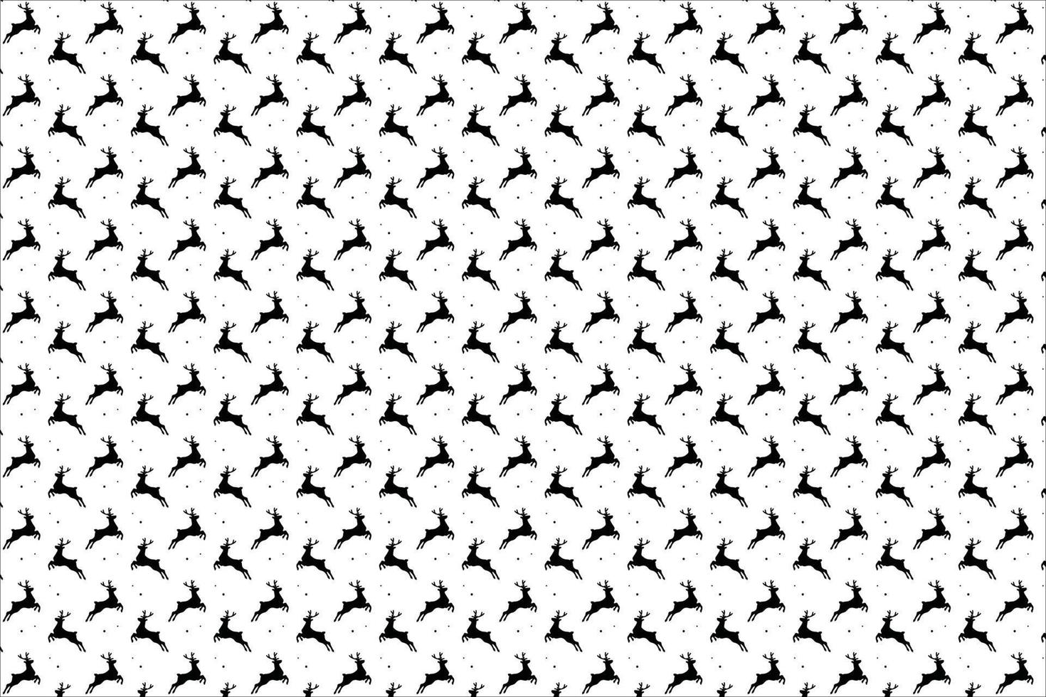 VECTOR BLACK AND WHITE DEER PATTERN