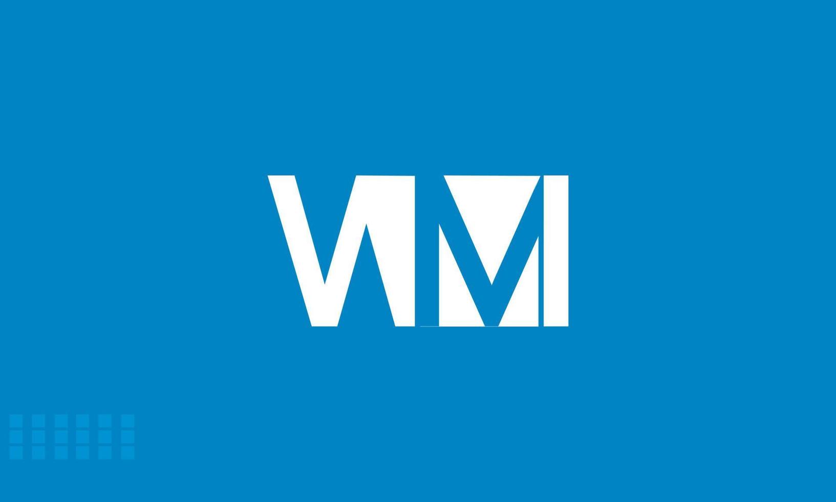 Alphabet letters Initials Monogram logo WM, MW, W and M vector