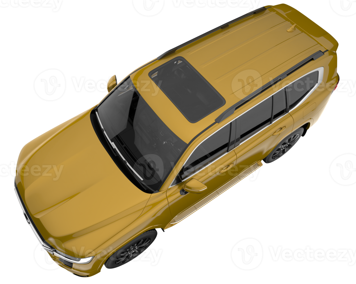 Realistic SUV isolated on transparent background. 3d rendering - illustration png