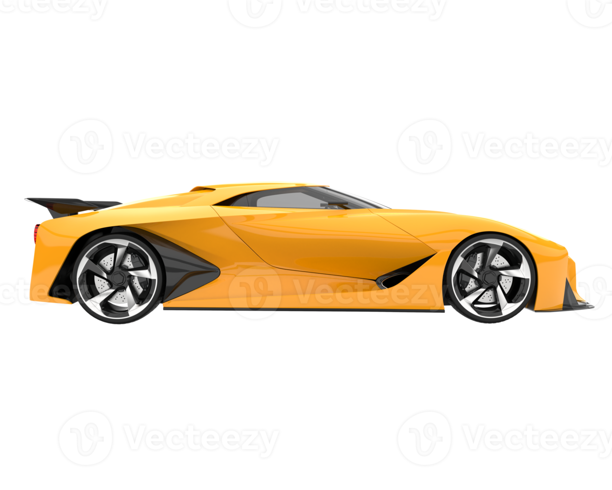 Sport car isolated on transparent background. 3d rendering - illustration png