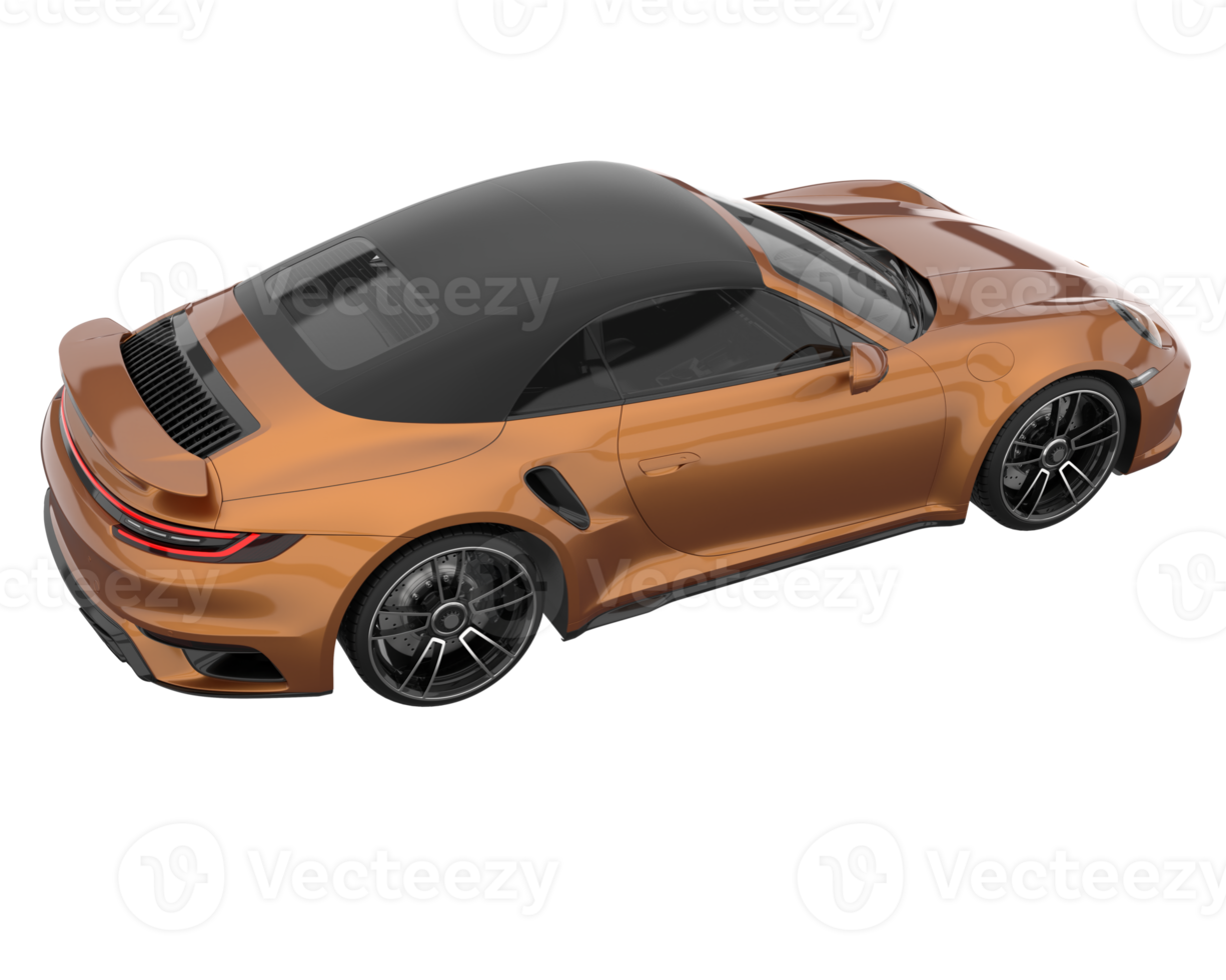 voiture de sport isolée sur fond transparent. rendu 3d - illustration png