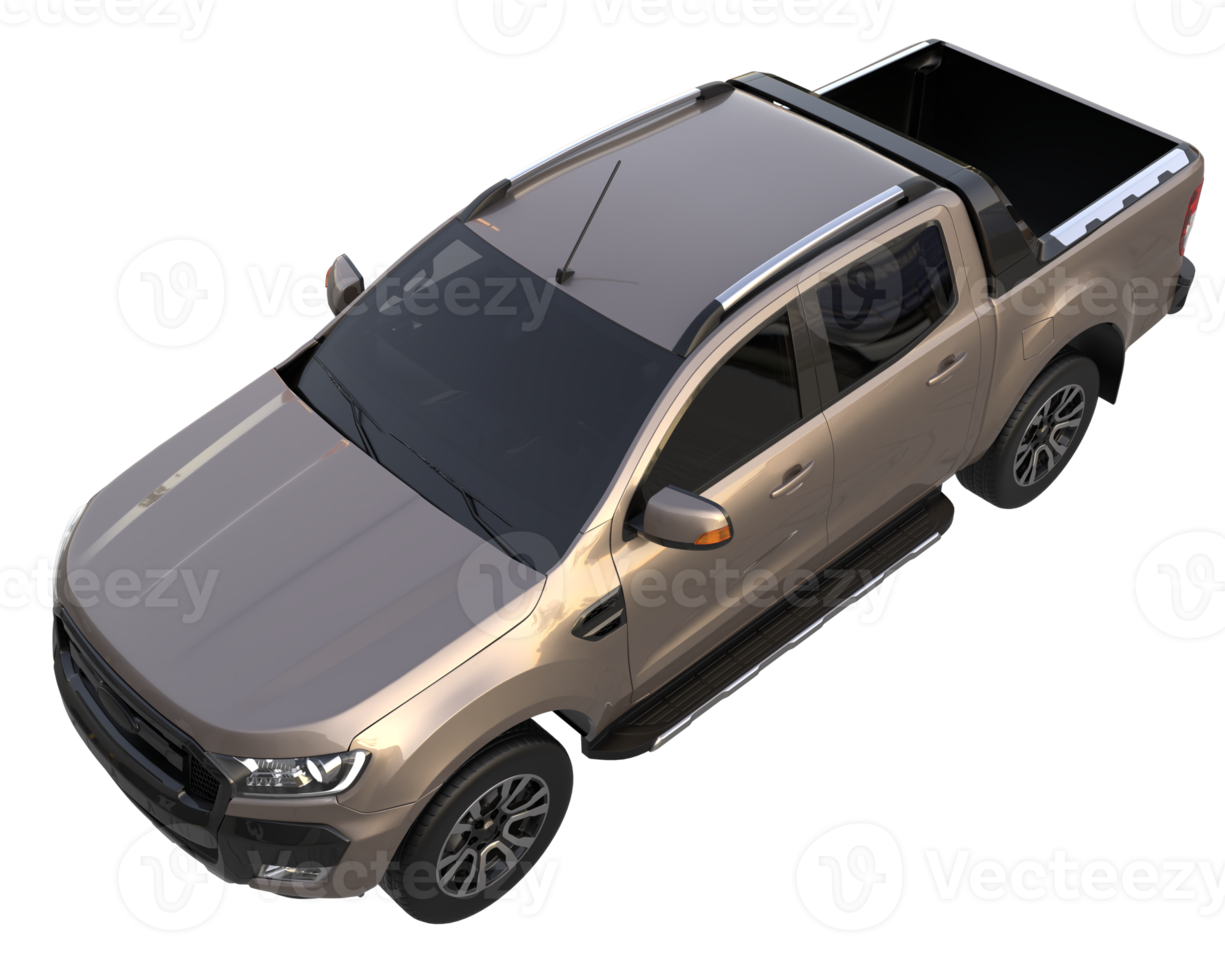 Pickup truck isolated on background. 3d rendering - illustration png