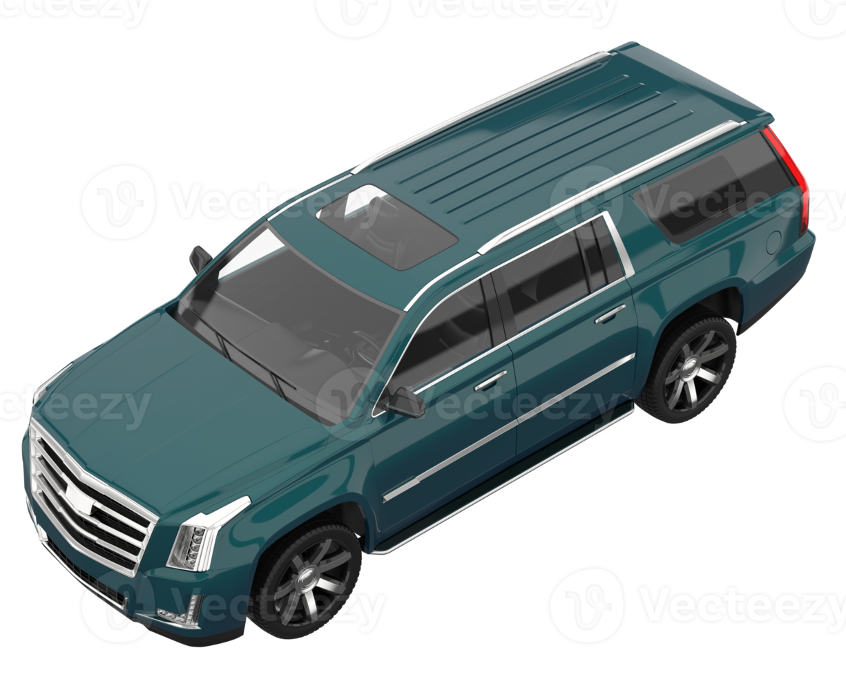 Realistic SUV isolated on transparent background. 3d rendering - illustration png
