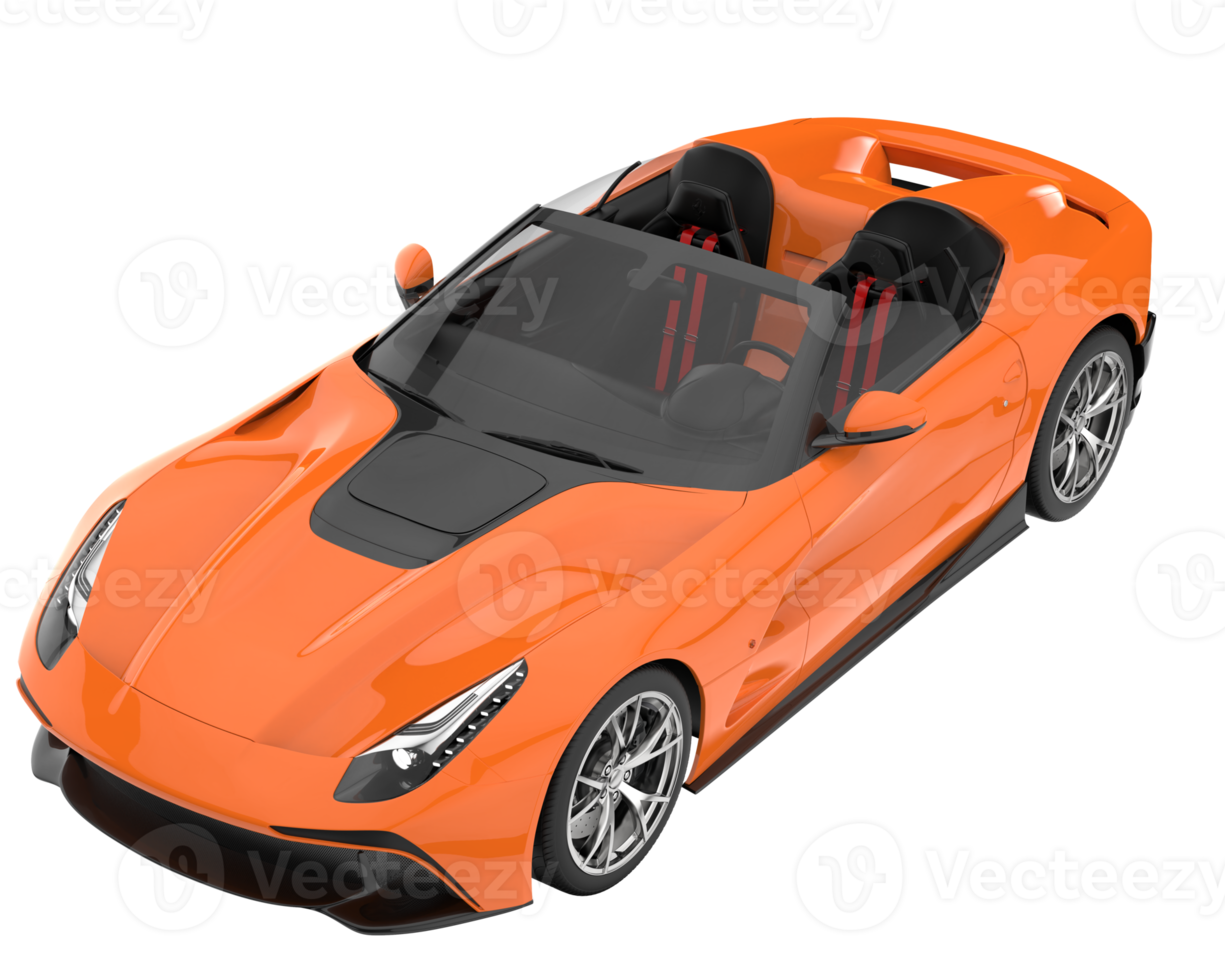 voiture de sport isolée sur fond transparent. rendu 3d - illustration png