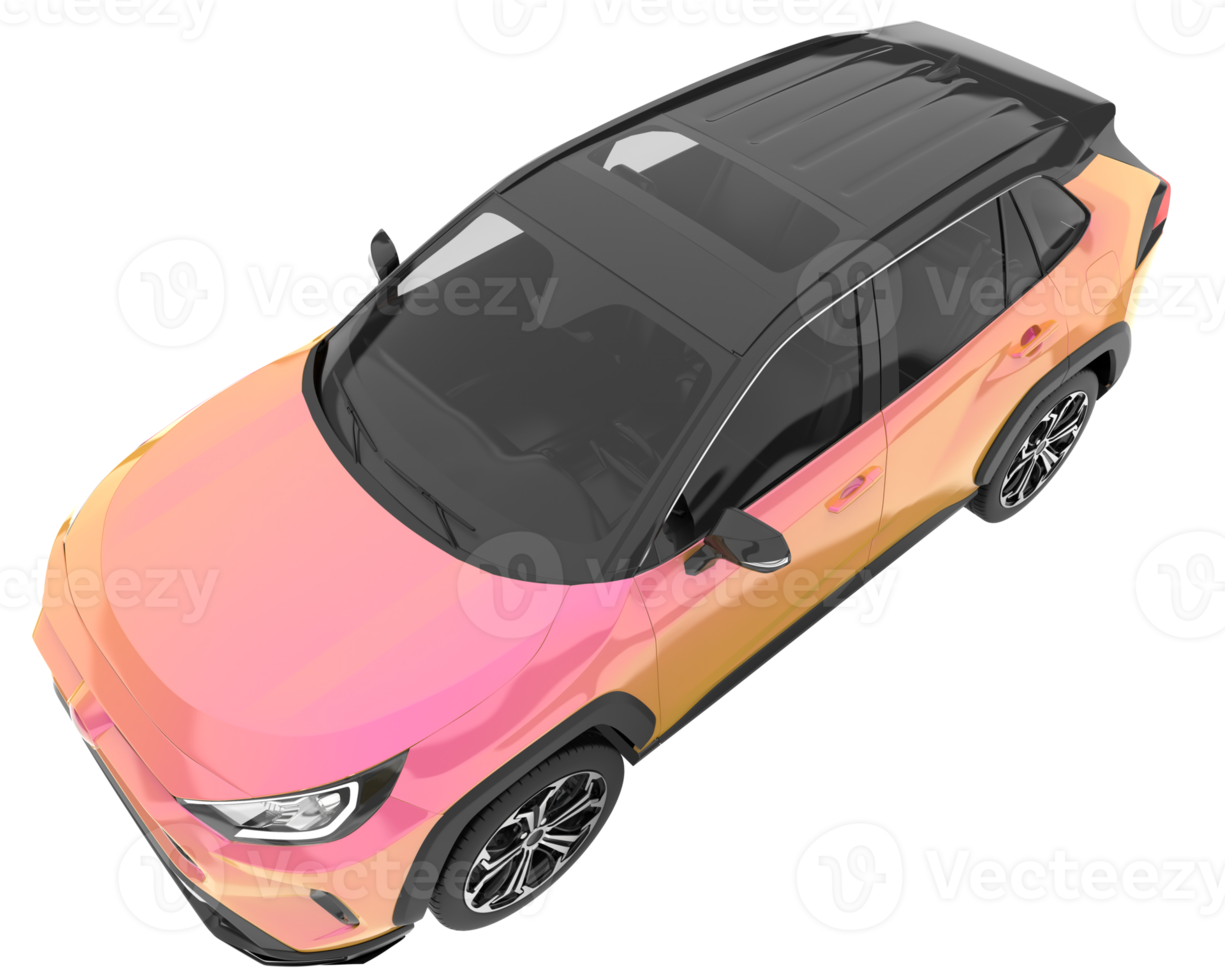 Sport car isolated on transparent background. 3d rendering - illustration png