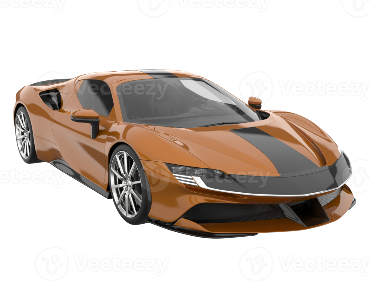 Sport car isolated on transparent background. 3d rendering - illustration png
