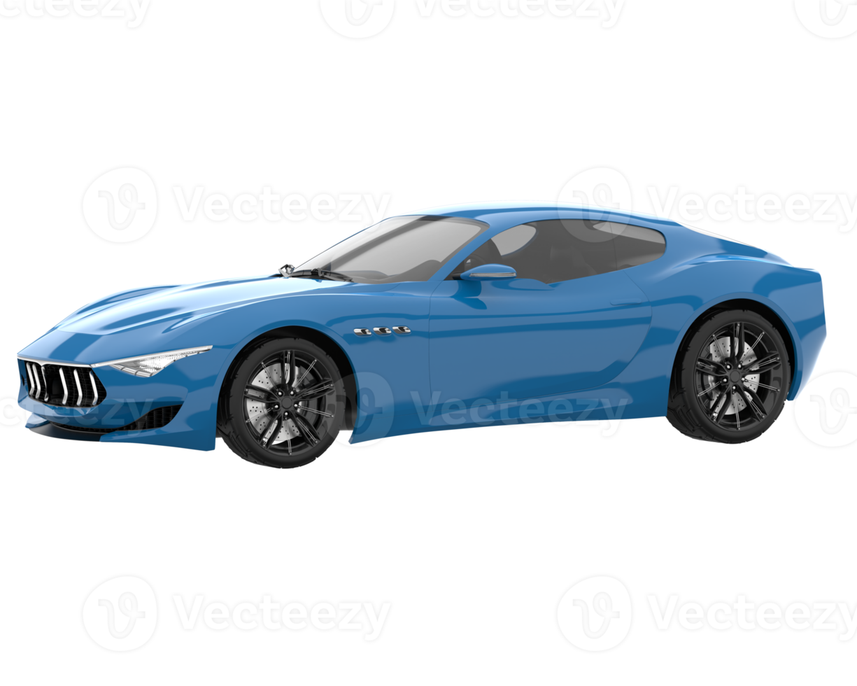 Sport car isolated on transparent background. 3d rendering - illustration png