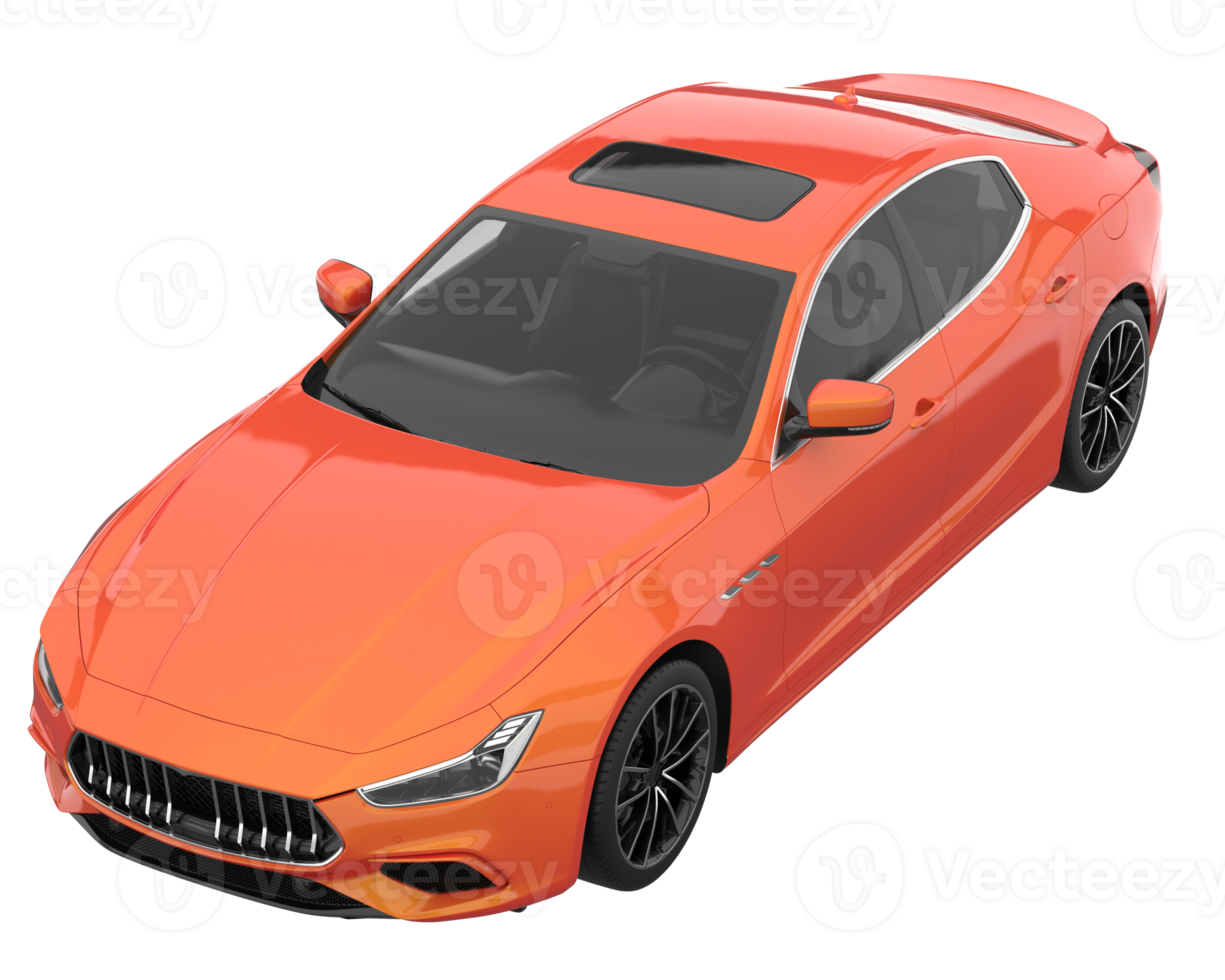 Sport car isolated on transparent background. 3d rendering - illustration png