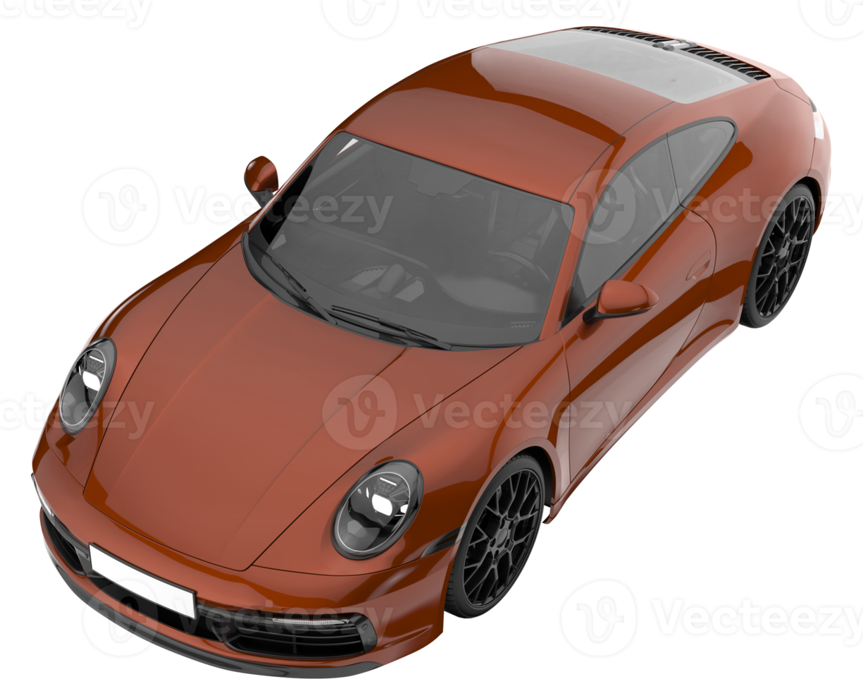 Sport car isolated on transparent background. 3d rendering - illustration png