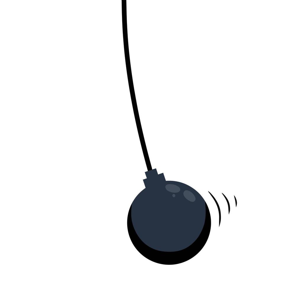 Wrecking ball. Demolition of the house. Destruction and breaking icon. vector