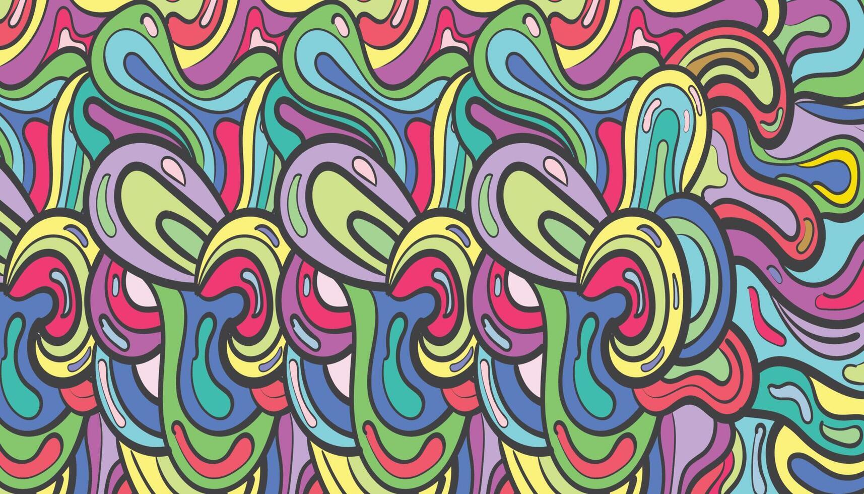 Colorful abstract doodle background vector art