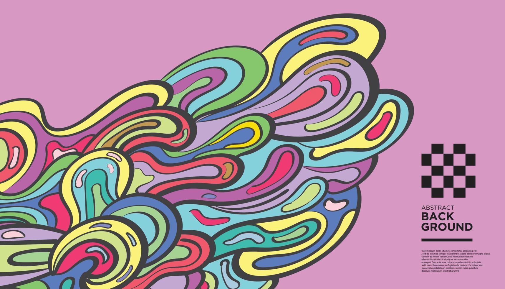 Colorful abstract doodle background vector art