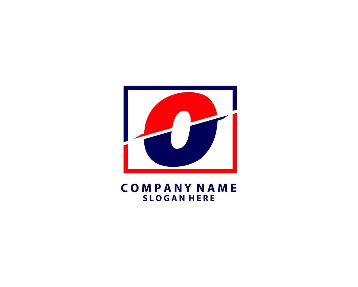 letter O sliced professional corporate and finance logo vector design