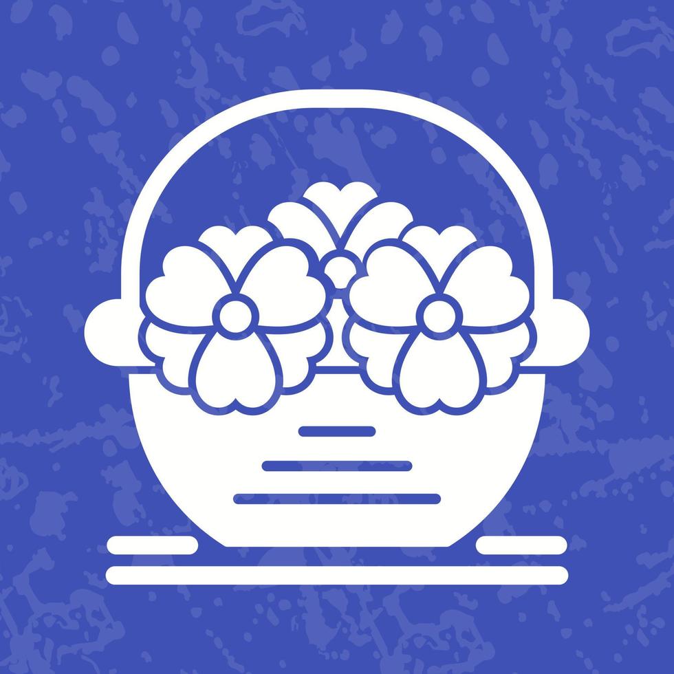 Flower Basket Vector Icon