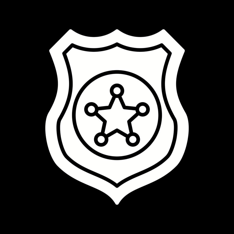 icono de vector de escudo de policía