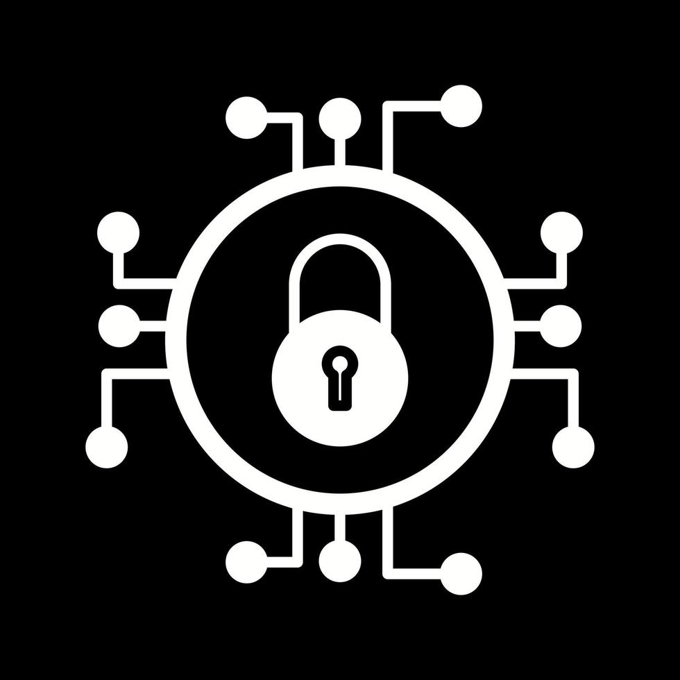 icono de vector de seguridad de datos único