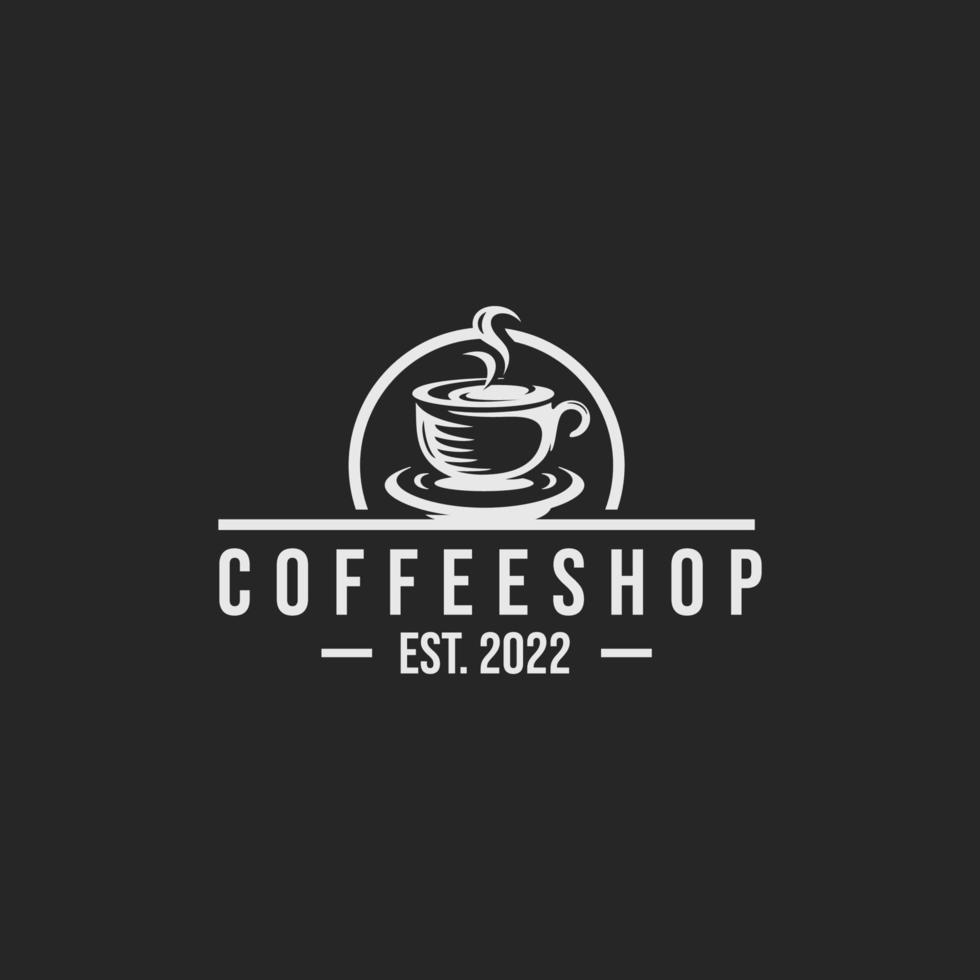 vector de diseño de logotipo de cafetería