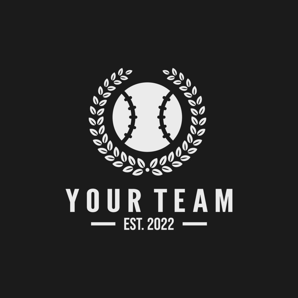 Baseball team emblem logo design vector illustration