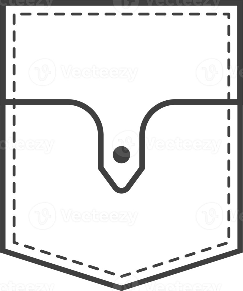 tasca toppa. elemento per uniforme o casuale stile Abiti, vestiti e camicie. schema illustrazione png