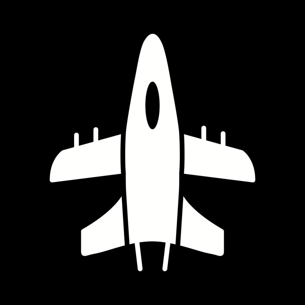 icono de vector de avión militar