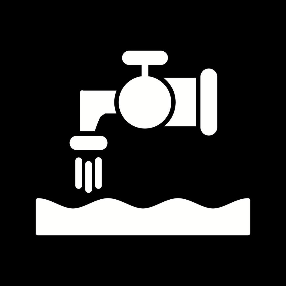 icono de vector de casa de agua