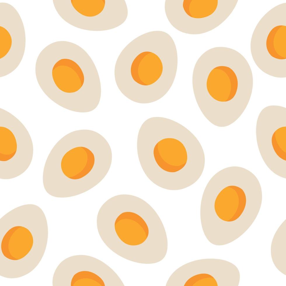 patrón sin costuras de huevos. ilustración vectorial sobre un fondo blanco. vector