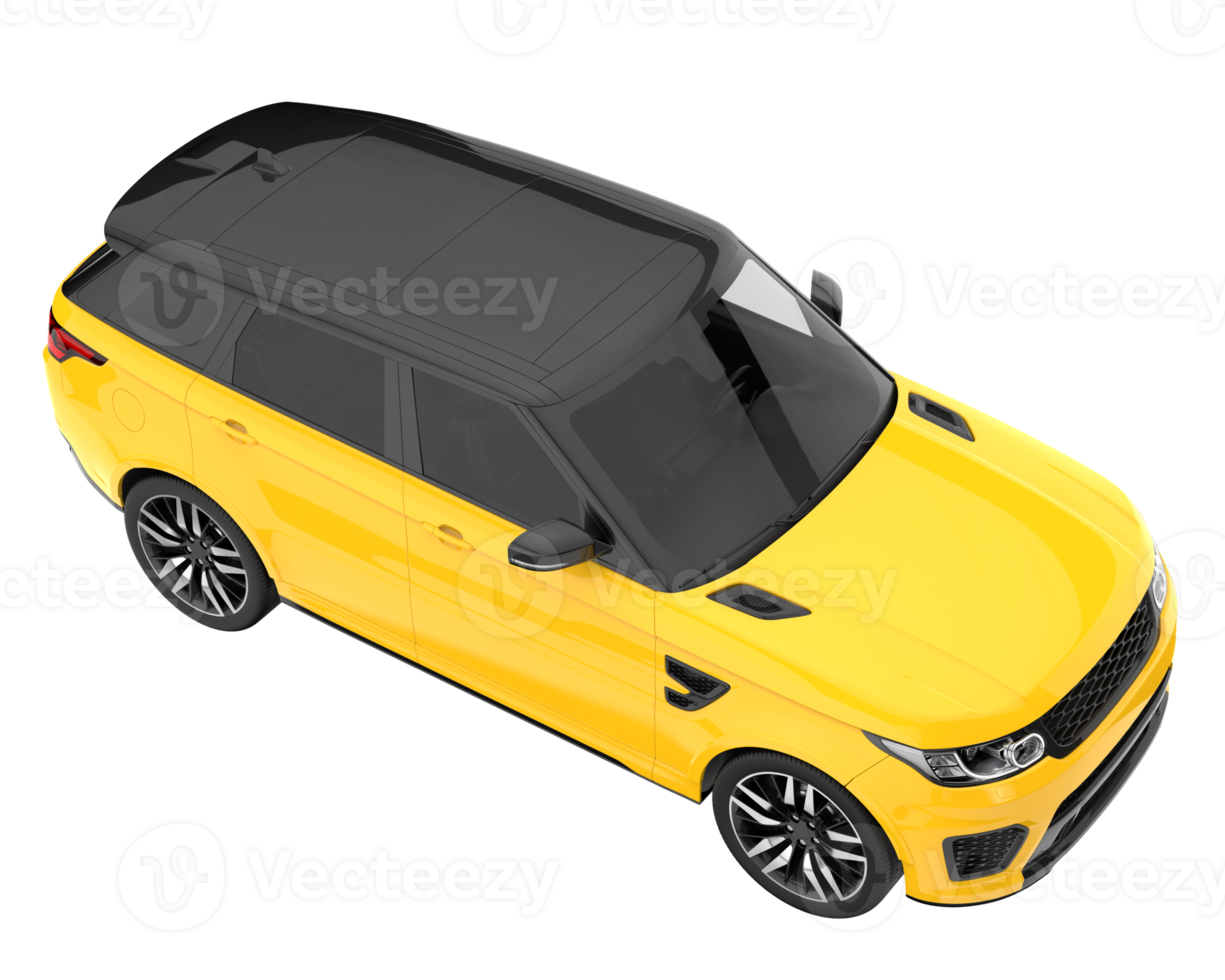 Realistic SUV isolated on transparent background. 3d rendering - illustration png
