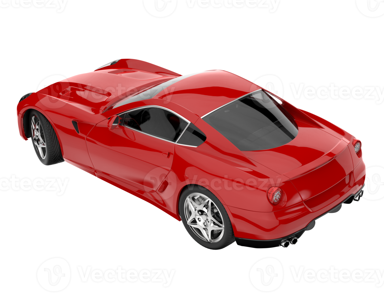 Sport car isolated on transparent background. 3d rendering - illustration png