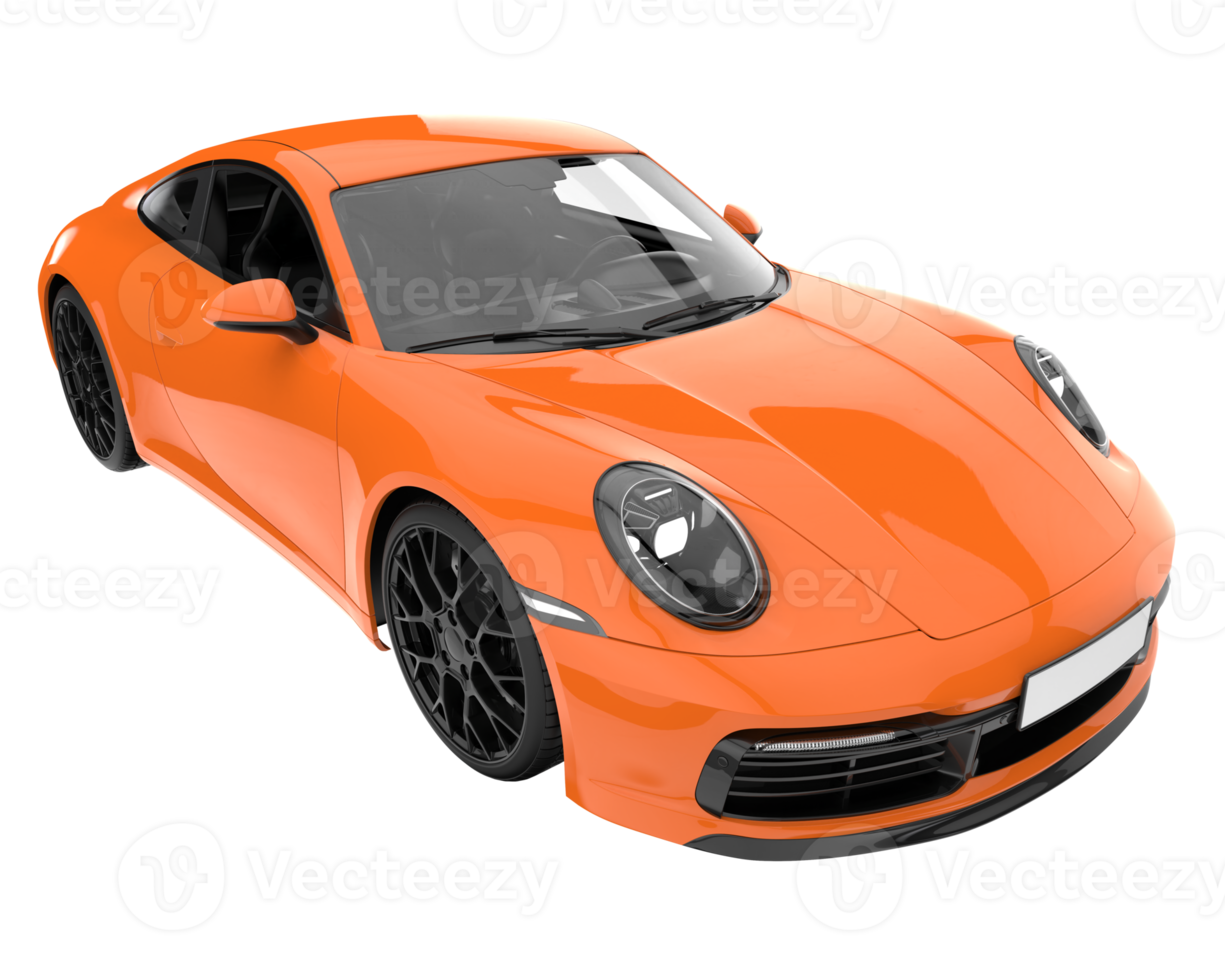 Sport car isolated on transparent background. 3d rendering - illustration png