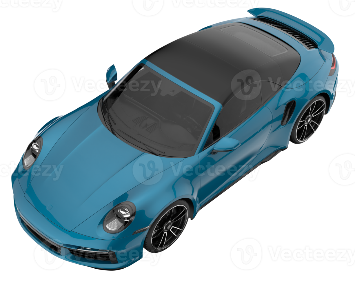 Sport car isolated on transparent background. 3d rendering - illustration png