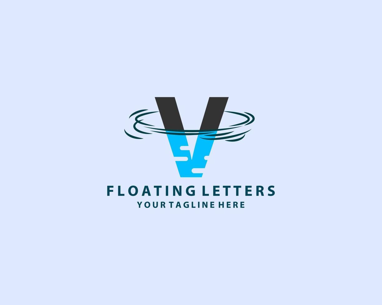Initial letter V fast speed logo design template. Vector wave line font for sport labels, dynamic headlines, bets posters, etc.