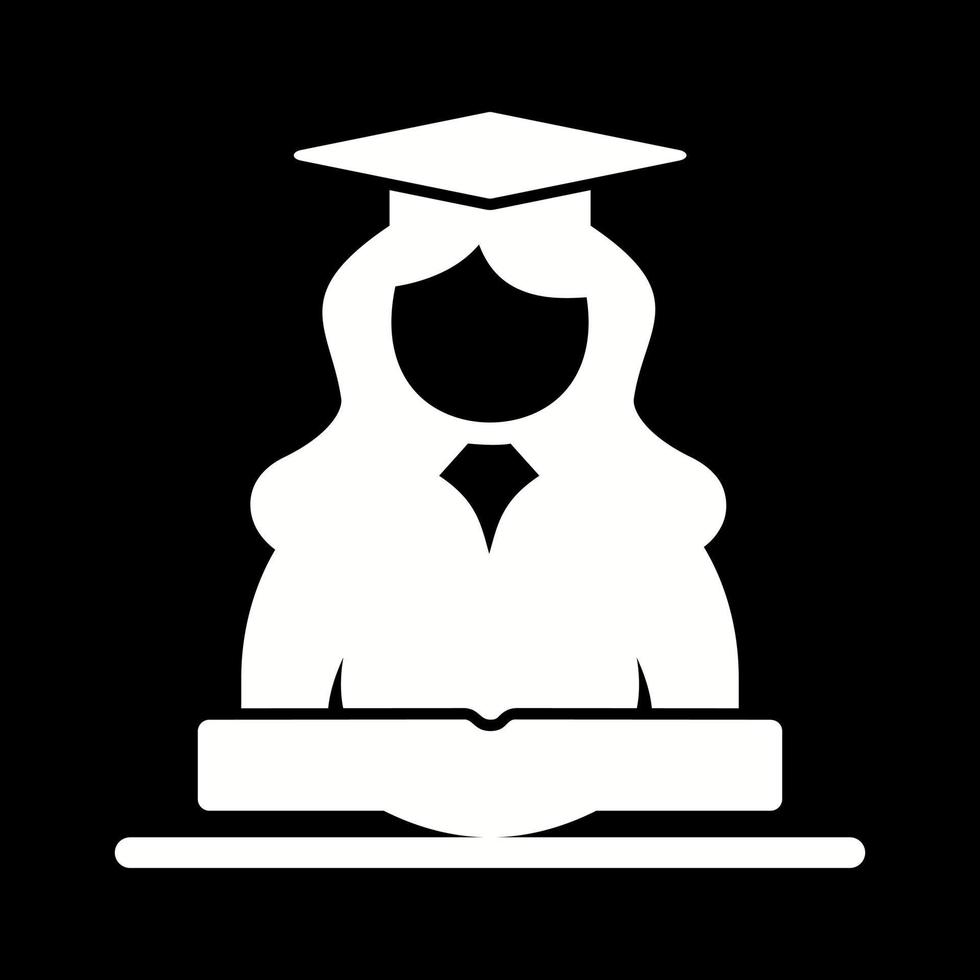 Unique Female Student Vector Icon