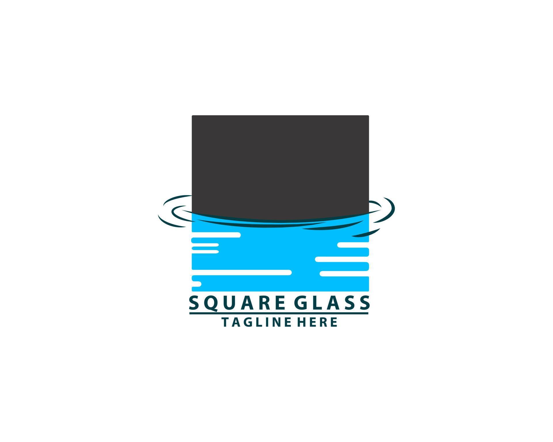 Square wave water reflection logo 19057875 Vector Art at Vecteezy