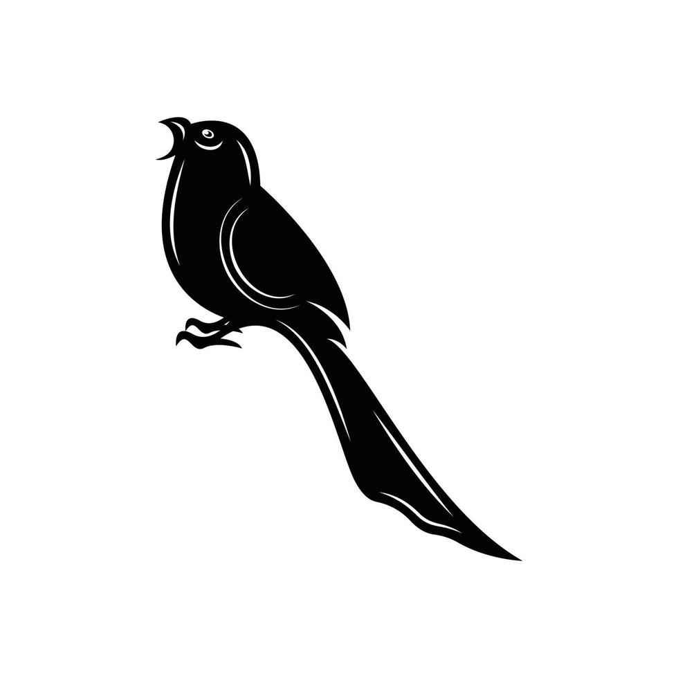 símbolo y diseño de icono de logotipo de pájaro elegante vector