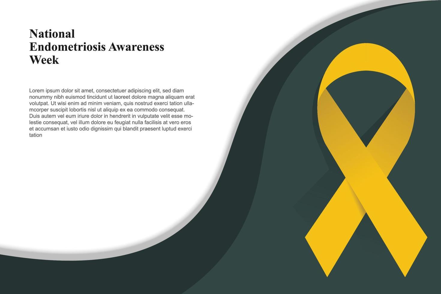 antecedentes de la semana nacional de concientización sobre la endometriosis. vector