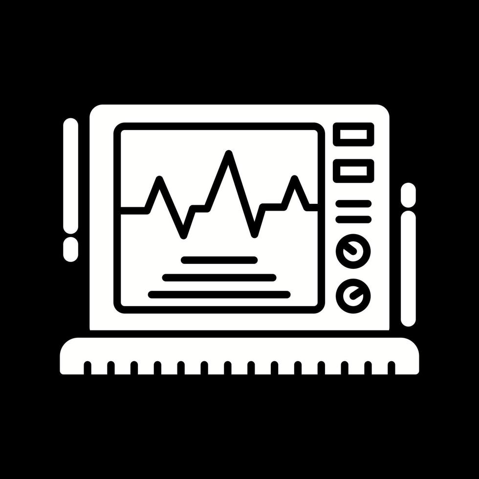 icono de vector de monitor de electrocardiograma