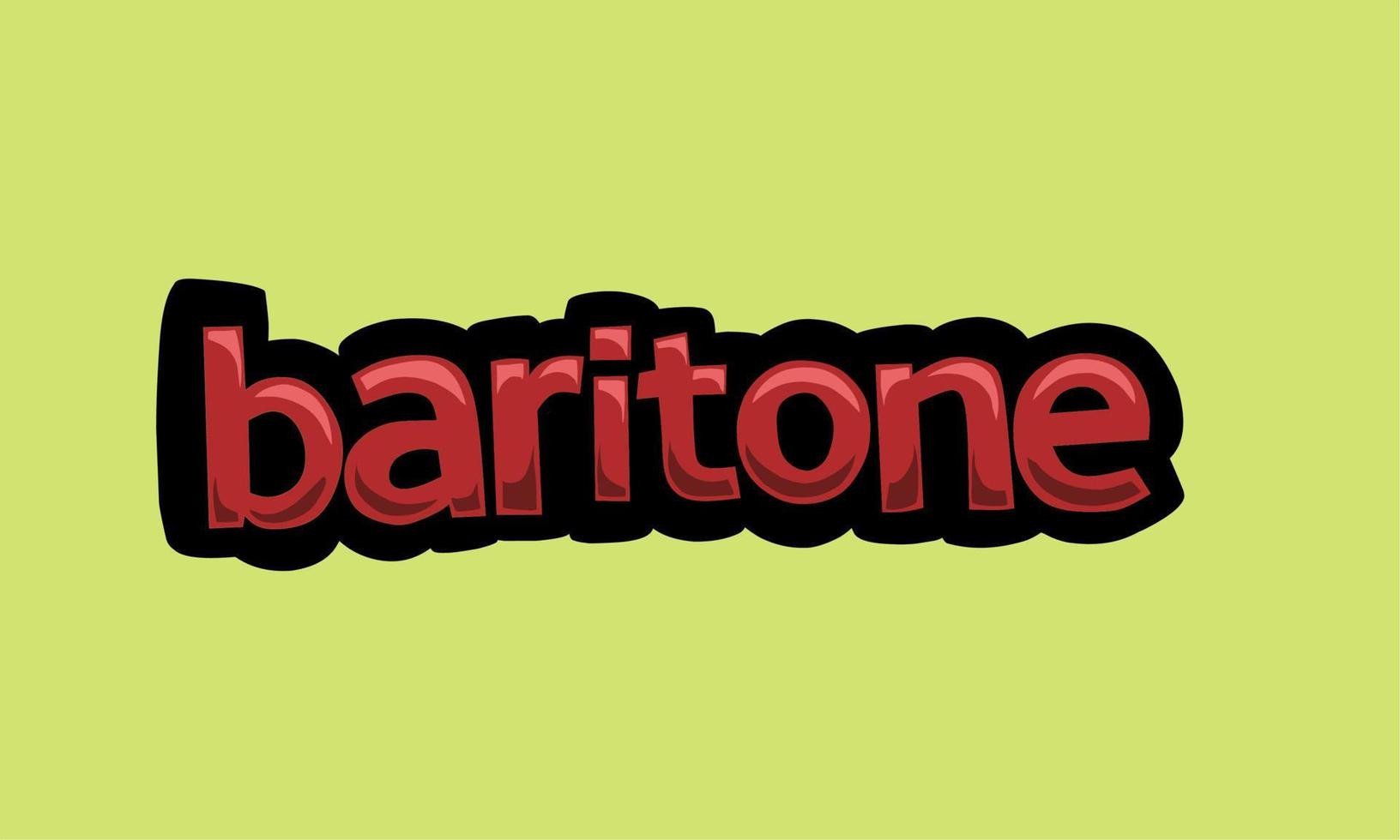 baritone writing vector design on a green background