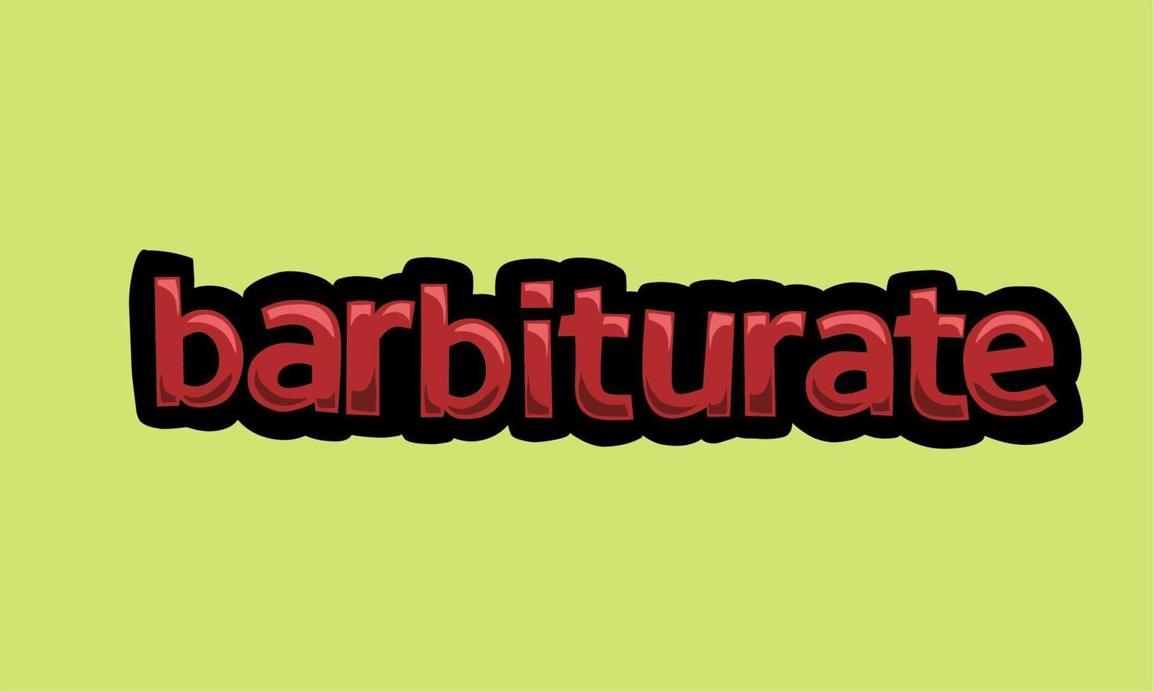 barbiturate writing vector design on a green background
