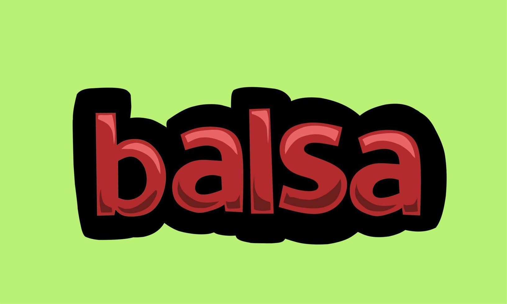 balsa writing vector design on a green background