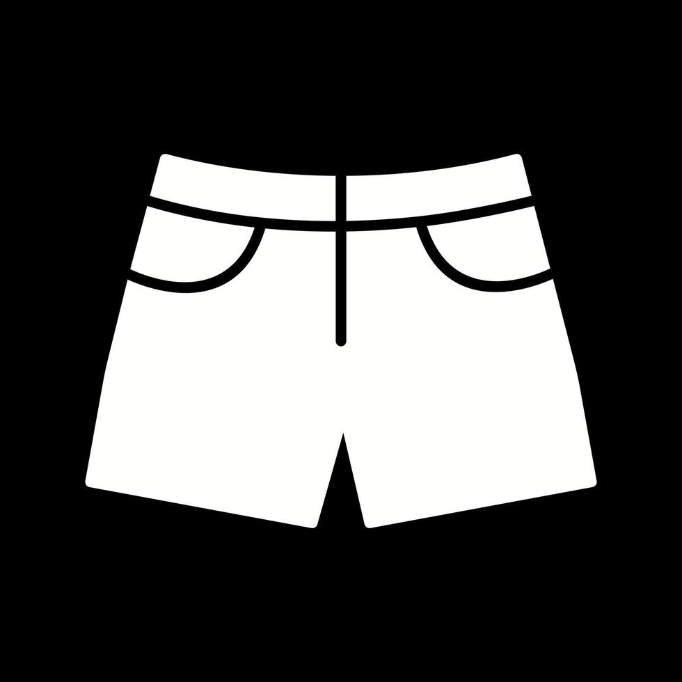 icono de vector de pantalones cortos