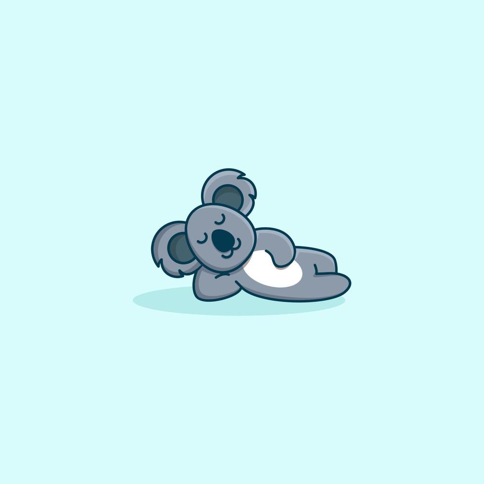 lindo diseño de logotipo de concepto de koala vector