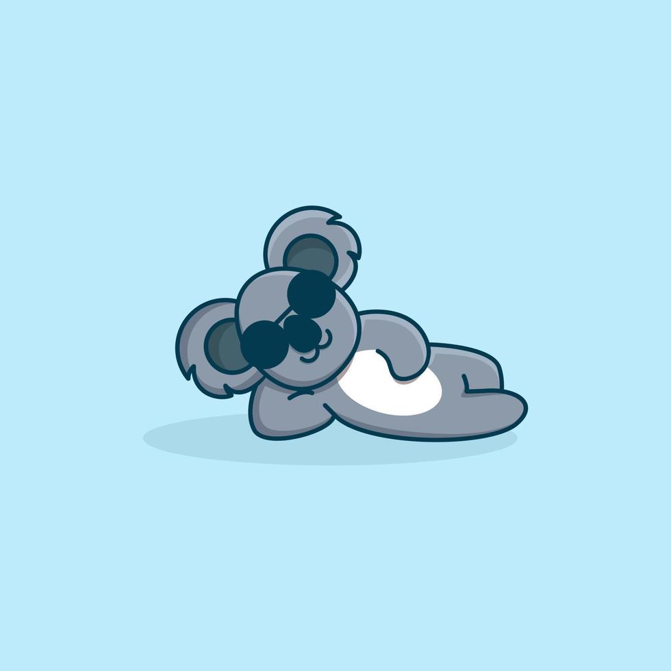 lindo diseño de logotipo de concepto de koala vector