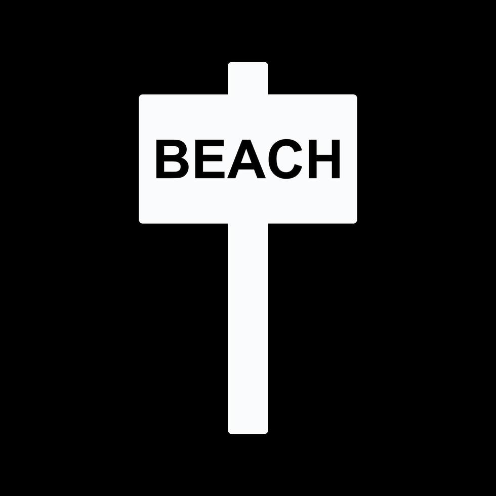 icono de vector de señal de playa