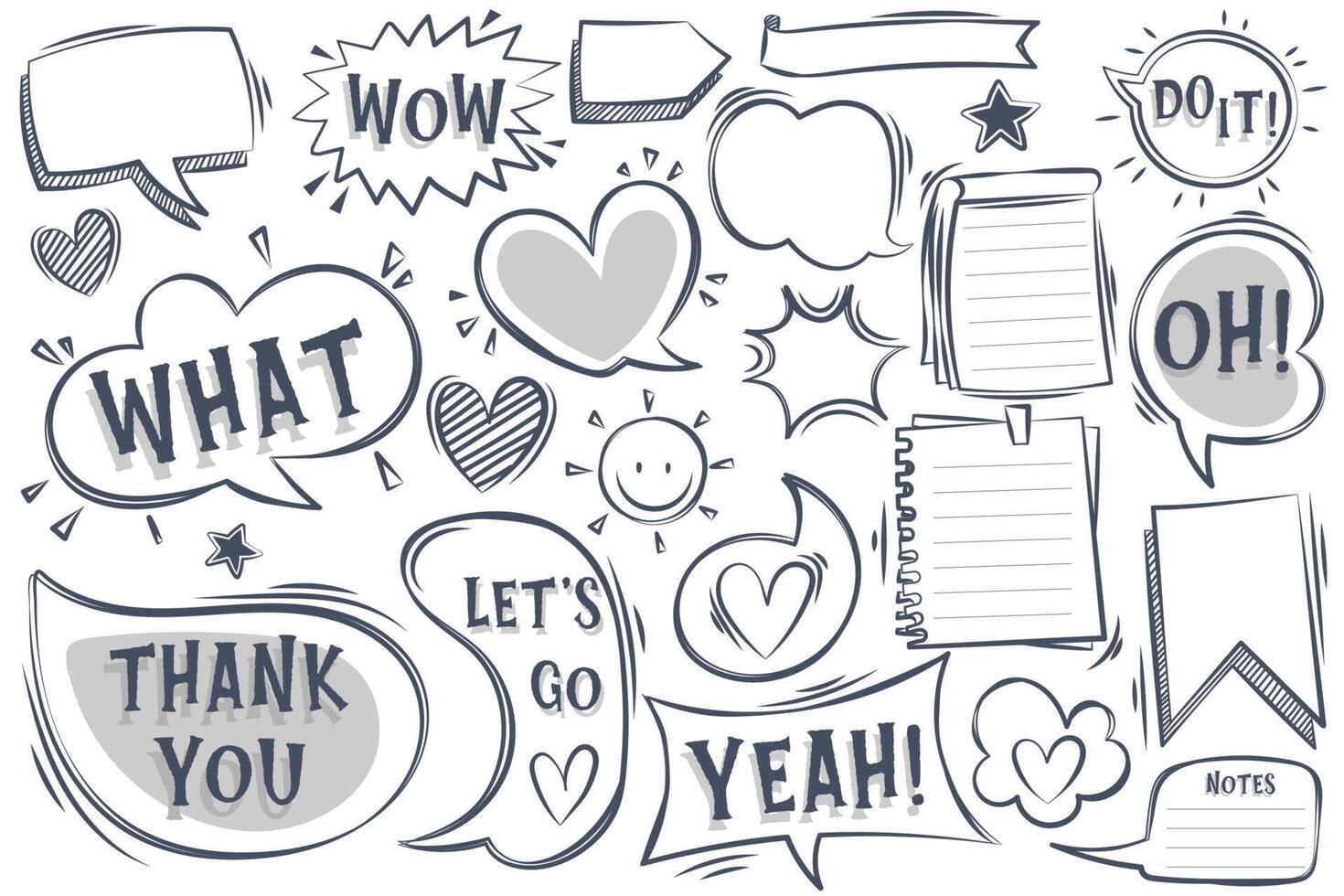 Speech bubbles in various styles are designed for use in comics and illustrations vector