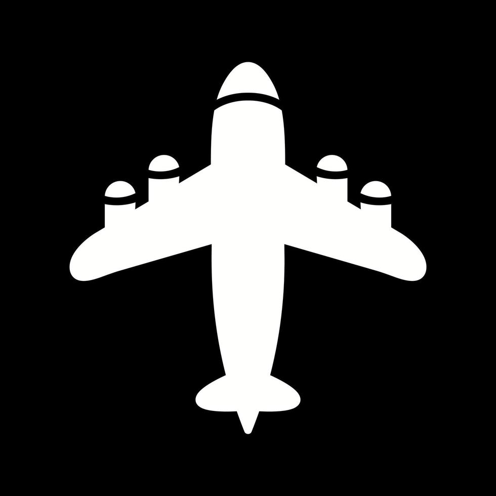 icono de vector de avión volador
