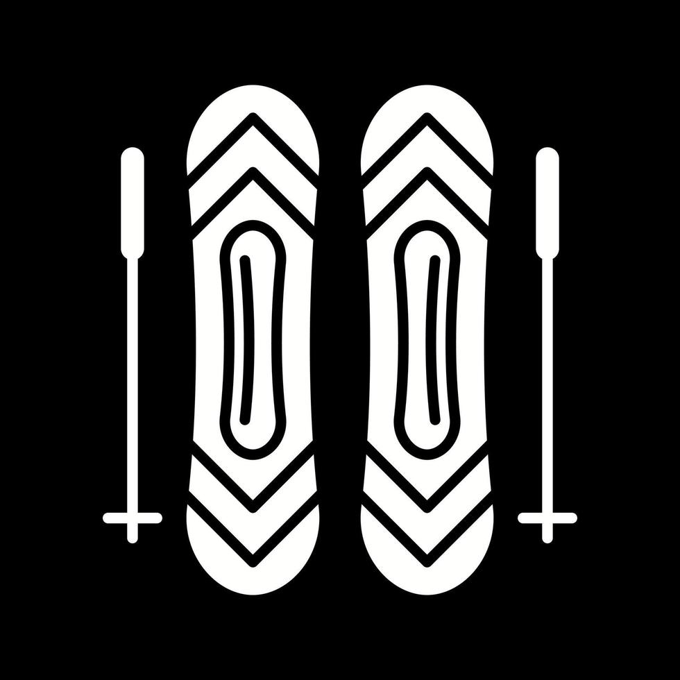 Ski Sticks Vector Icon